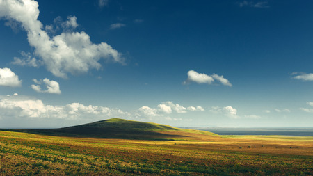 Field Hill Colorful Backgroundの写真素材