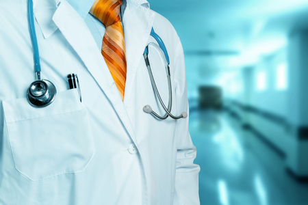 Male Doctor In Clinic Or Hospital. Concept Of The Global Healthcare And Medicineの写真素材