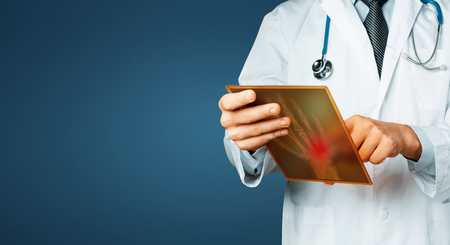 Doctor Working With Digital Tablet. Healthcare Medicine Conceptの写真素材