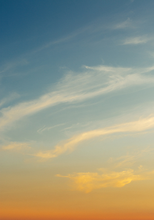 Colorful Sky Gradient From blue to Orange. Design Nature Conceptの写真素材