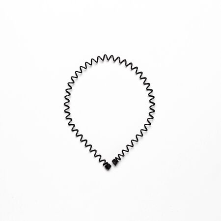 Hair head band on isolated white background, top view