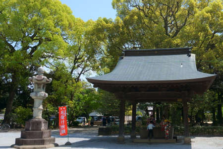 Ashikaga, Tochigi / Japan April 29, 2019 Bannaji Temple is the most famous Buddhist temple in Ashikaga City. Temizuya - water tank for ritual of washing the handsのeditorial素材