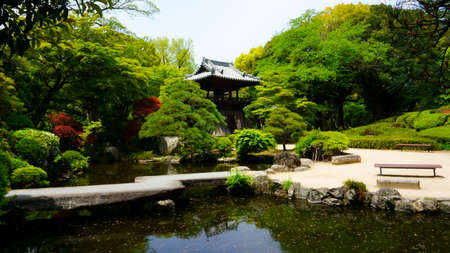 Ashikaga, Tochigi / Japan April 29, 2019: Shoro bell tower beside theのeditorial素材