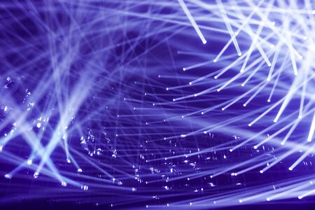 connecting bright blue rays of light, abstraction. abstract backgroundの写真素材