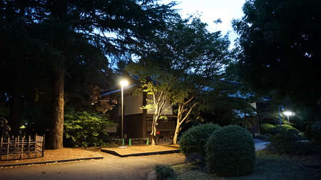 Tokyo / Japan - Sept 14 2018: Tokyo National Museum, Ueno park at dusk. Museum gardenのeditorial素材