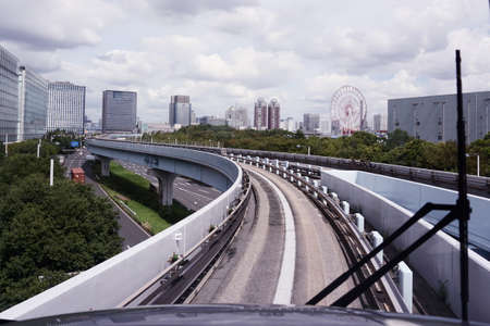 Train heading to Odaiba Tokyo