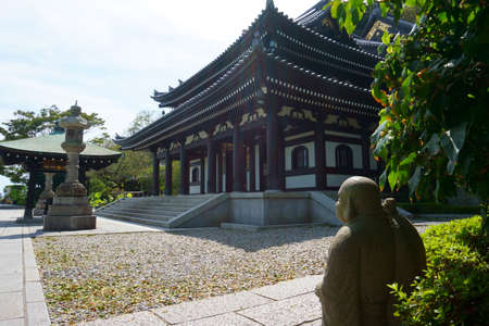 Kamakura / Japan - Sept 09, 2019: Kannon-do (Main hall) of Hesedera temple commonly called the Hase-kannon is one of the Buddhist temples in the city of Kamakura in Kanagawa Prefectureのeditorial素材