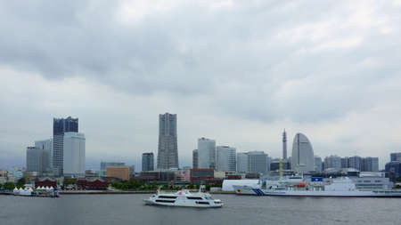 Kanagawa Prefecture Japan - Sept 12, 2019: Minato Mirai 21 is the central business district of Yokohamaのeditorial素材