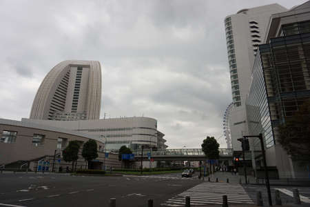 Kanagawa Prefecture Japan - Sept 13, 2019: Walking around Yokohama. Cloudy dayのeditorial素材