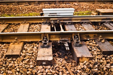 view of the railway track on a sunny dayの写真素材