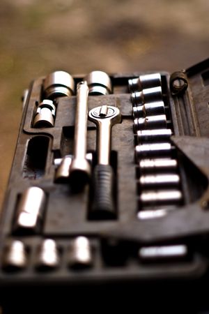 Metal tools useful in every garage, handtoolsの写真素材