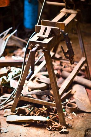 Metal tools useful in every garage, handtoolsの写真素材