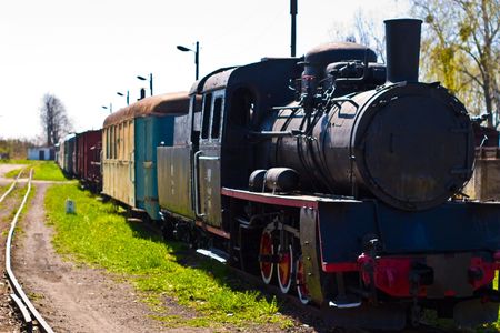 view of the railway track on a sunny dayの写真素材