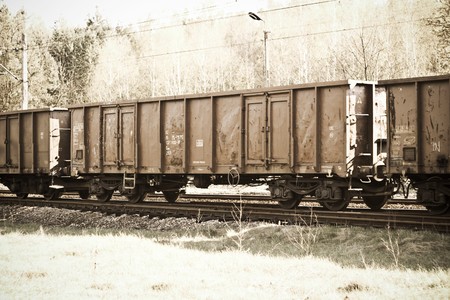 view of the railway track on a sunny dayの写真素材