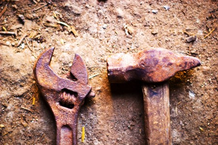 Metal tools useful in every garage, handtoolsの写真素材