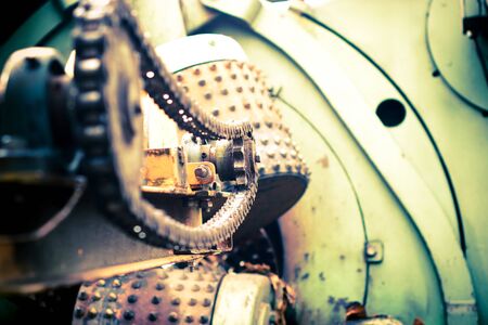 the old machine has long-standing, not used for a long timeの写真素材