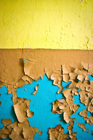 Wide angle view of an old wall abandoned factory building
の写真素材