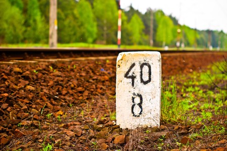 view of the railway track on a sunny dayの写真素材