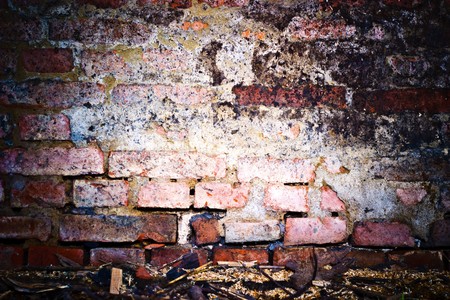 Wide angle view of an old wall abandoned factory building
の写真素材
