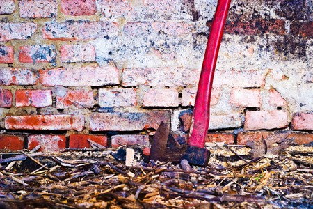 Wide angle view of an old wall abandoned factory building
の写真素材