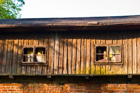 historic architecture of the building on a bright sunny dayの写真素材