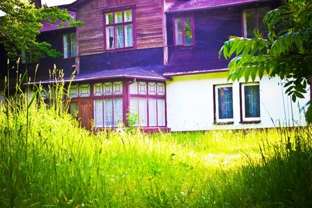 historic architecture of the building on a bright sunny dayの写真素材