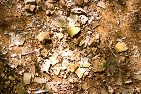 Wide angle view of an old wall abandoned factory building
の写真素材
