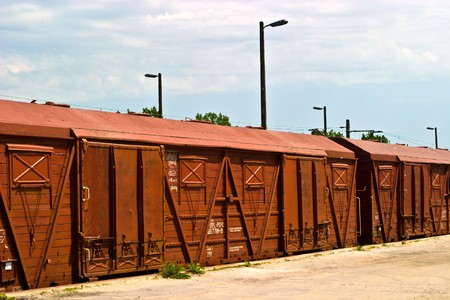 view of the railway track on a sunny dayの写真素材