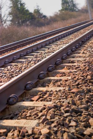 view of the railway track on a sunny day