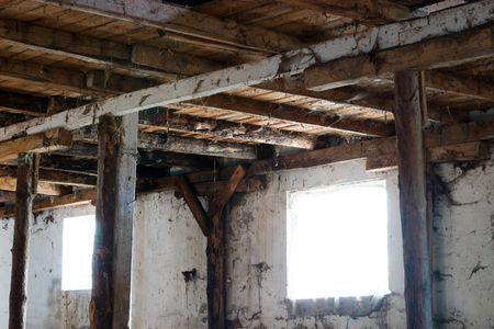 Ruins of a very heavily polluted industrial site, 1890's the place was known as one of the most polluted towns in Europe.
の写真素材