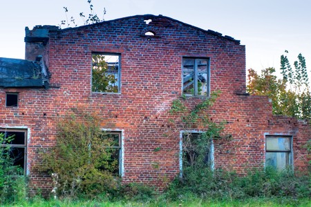 historic architecture of the building on a bright sunny dayの写真素材