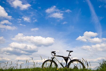 color bike, small parts of bike in sunny day, bike seriesの写真素材