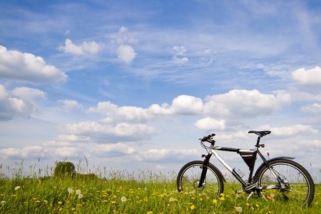 color bike, small parts of bike in sunny dayの写真素材
