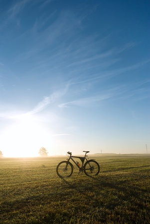 color bike, bike series, parts of bike in sunny dayの写真素材