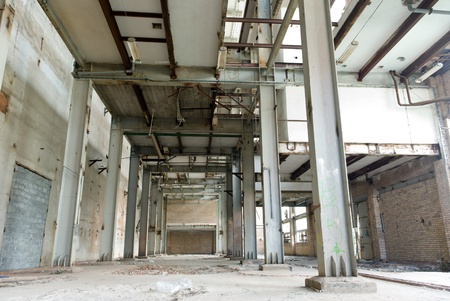 Ruins of a very heavily polluted industrial factory, the place was known as one of the most polluted place in Europe.のeditorial素材