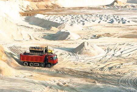 working idustrial machinery in sunny day, machinery series
