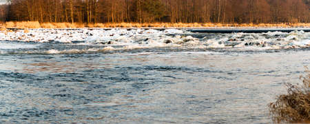 blue lake with cloudy sky, nature seriesの写真素材
