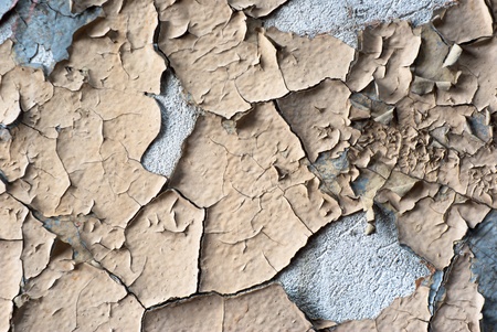 wide angle view of an old wall abandoned factory buildingの写真素材