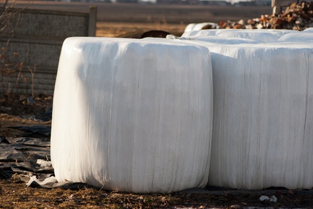 plastic wrap cover for wheat cereal bales outdoor