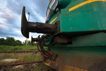view of the railway track on a sunny dayの写真素材