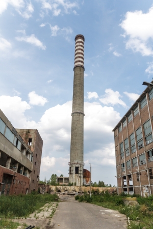 ruins of a very heavily polluted industrial factory, place was known as one of the most polluted towns in Europeのeditorial素材