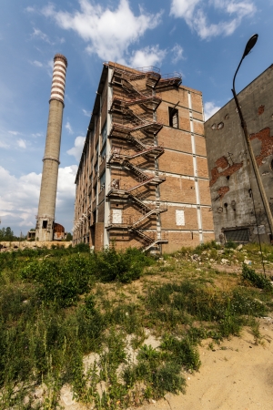 ruins of a very heavily polluted industrial factory, place was known as one of the most polluted towns in Europeのeditorial素材