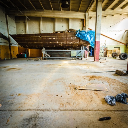 ruins of a very heavily polluted industrial factory, place was known as one of the most polluted towns in Europeのeditorial素材