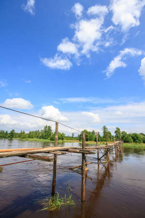 blue lake with cloudy sky, nature seriesの写真素材