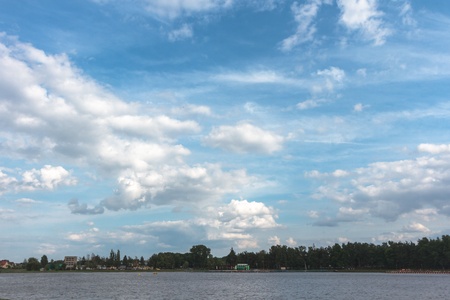 sun behind the clouds on a warm day, nature series