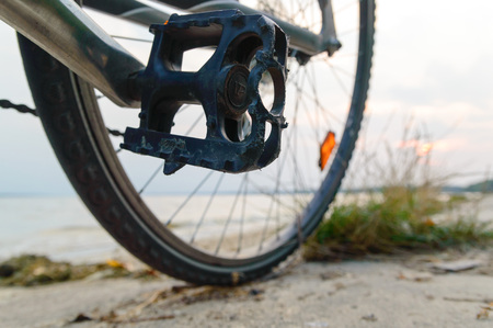 color bike, small parts of bike in sunny dayの写真素材