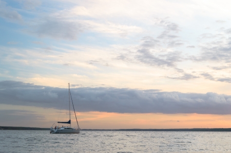 sun behind the clouds on a warm day, nature seriesの写真素材