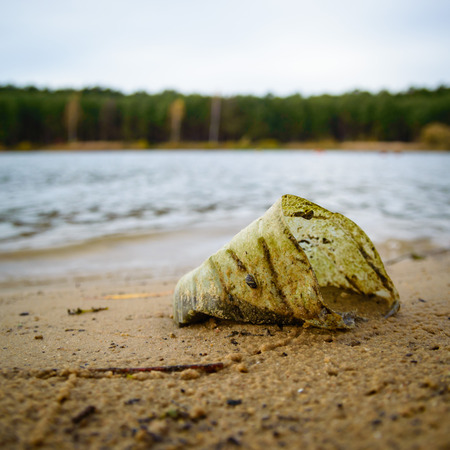 blue lake with cloudy sky, nature seriesの写真素材