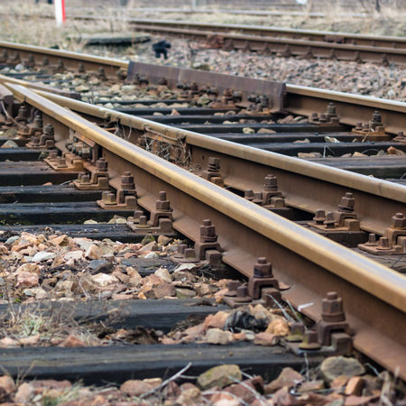view of the railway track on a sunny day