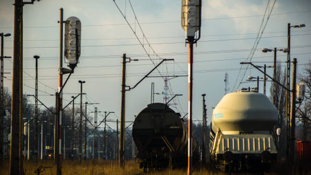 view of the railway track on a sunny day